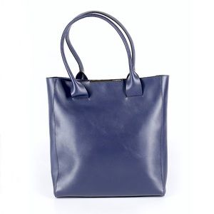 BCBGMAXAZARIA blue leather tote